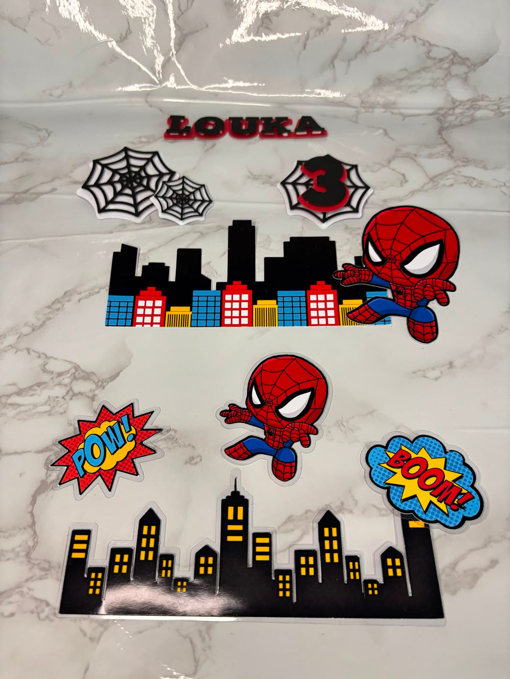 Personalized Spider-Hero Cake Topper | Complete for Children's Parties
