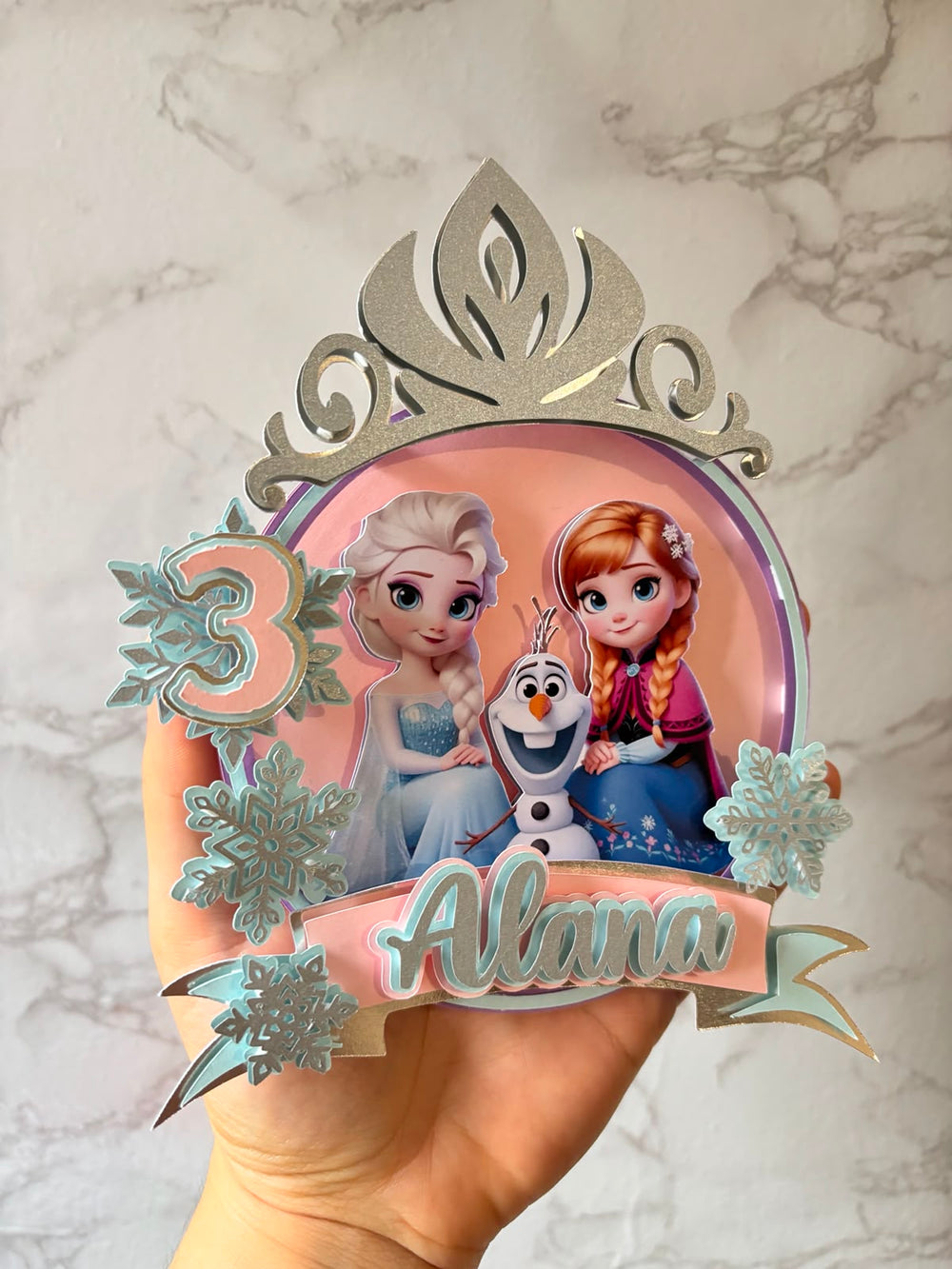 Ice Princess Cake Topper | Ice Castle Birthday Cake Topper | Personalized Party Decoration