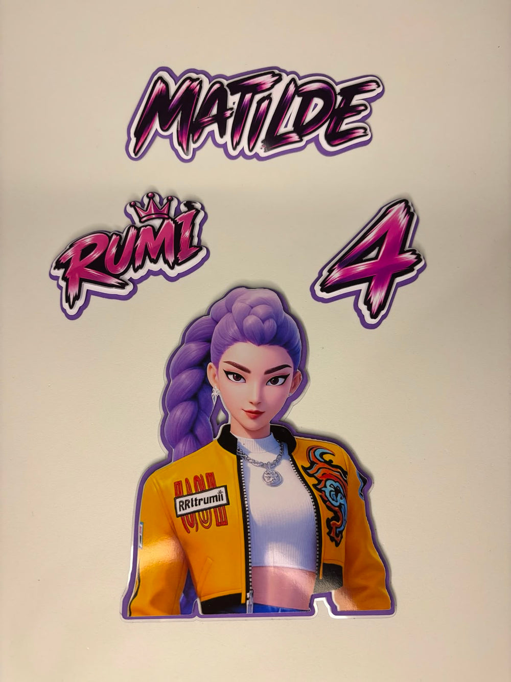 Custom K-Pop Warrior Singer Cake Topper