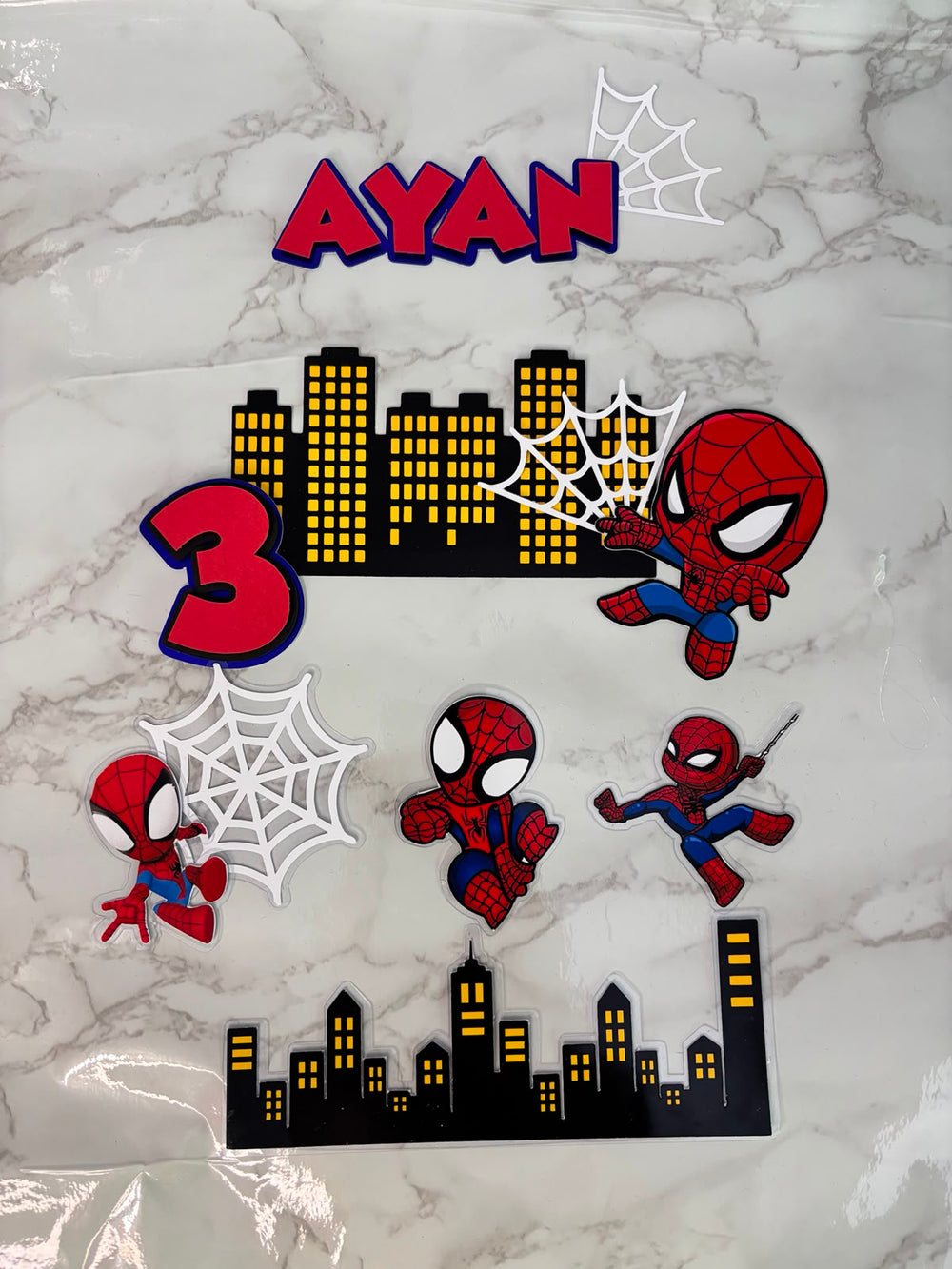 Personalized Spider-Hero Cake Topper | Complete for Children's Parties