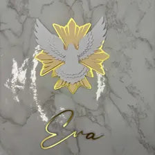 Personalized Baptism Cake Topper | Name & Age | Kids Party Decoration