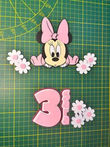 Red Minnie Castle Cake Topper | Pink Baby Minnie Cake Topper