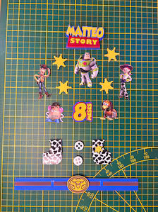 Personalized Talking Toys Cake Topper – Custom Name and Age | Birthday Decoration | Cowboy, Astronaut, and Friends